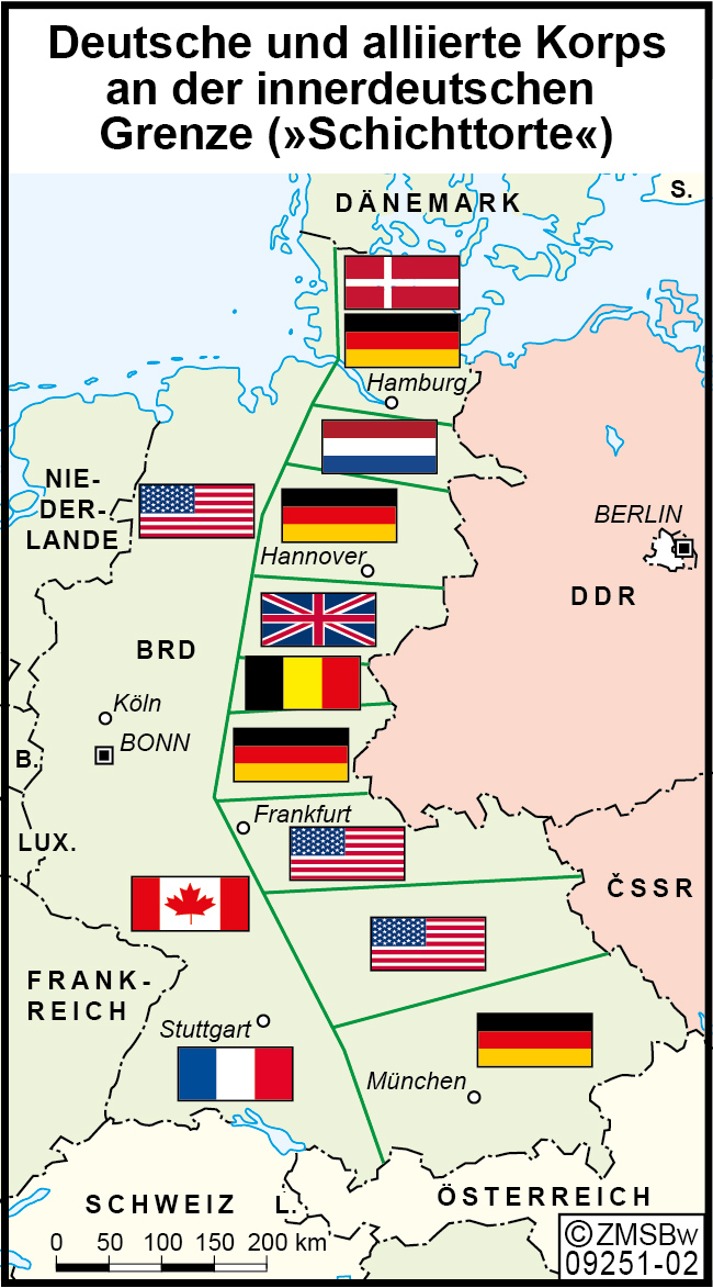Deutsche und alliierte Koprs an der innerdeutschen Grenze