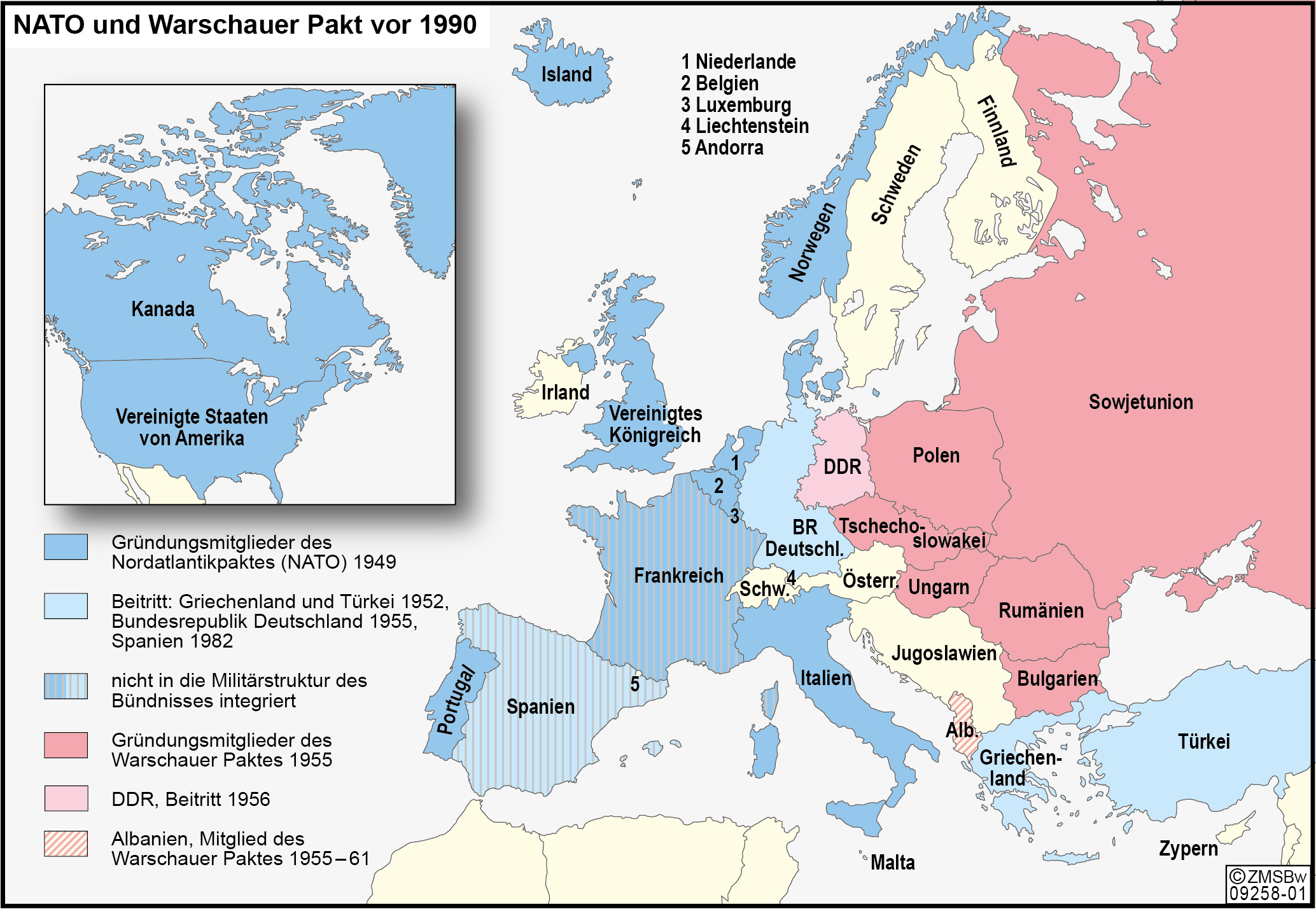 NATO und Warschauer Pakt vor 1990
