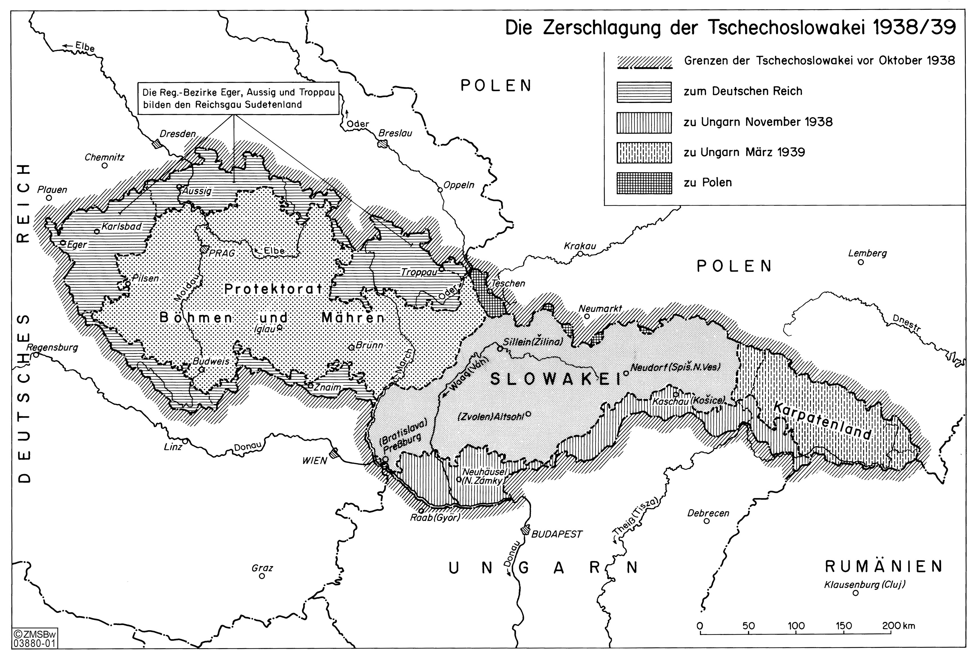 schwarz-weiße Karte mit Grenzeinzeichnungen
