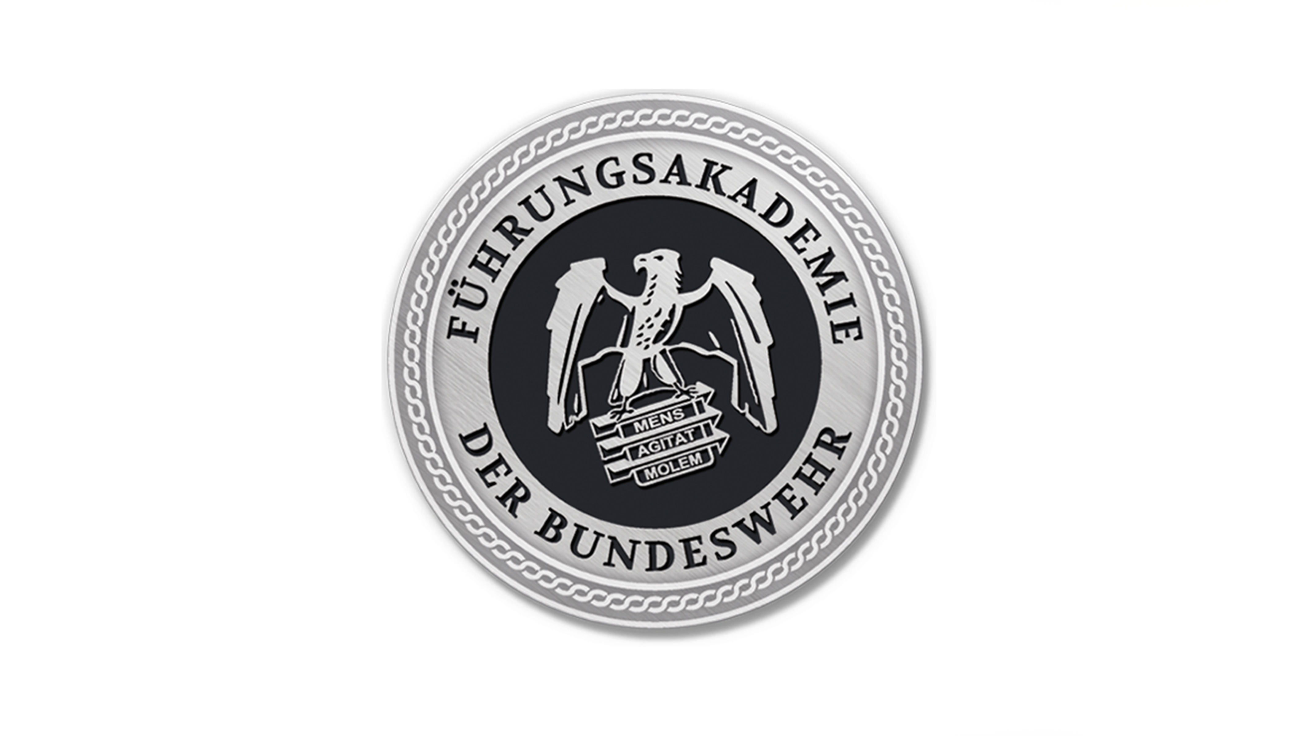 Logo der FüAkBw Logo der Führungsakademie auf grauen Grund mit Adler