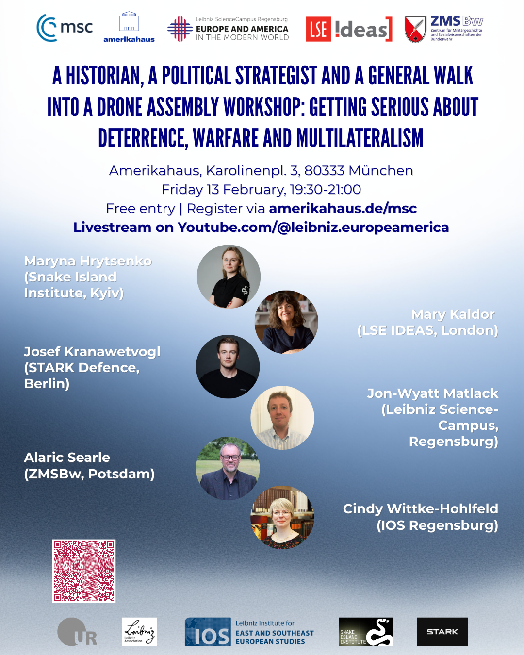 Programmposter mit Portraitfotos der Teilnehmenden