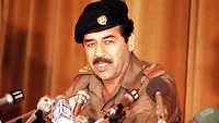 Pressekonferenz Saddam Hussein 1980