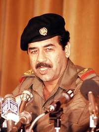 Pressekonferenz Saddam Hussein 1980