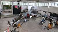 Ein Jet in der Halle