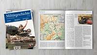 Das Cover und eine aufgeschlagene Zeitschrift der Militärgeschichte