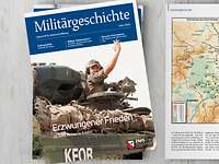 Das Cover und eine aufgeschlagene Zeitschrift der Militärgeschichte