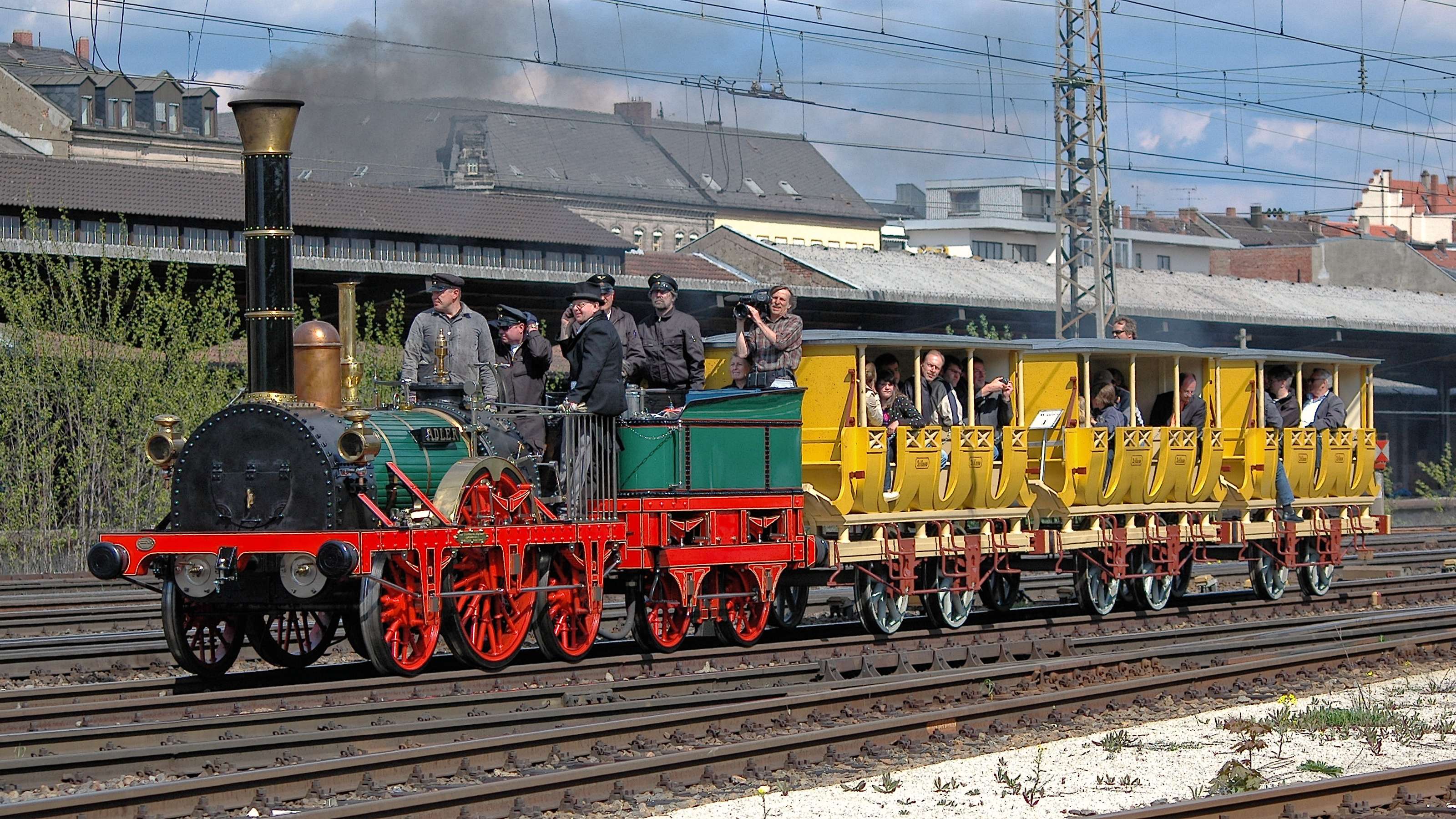 Erste regelmäßige Dampf-Eisenbahn in Deutschland