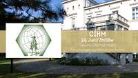 CIHM Logo vor der Villa Ingenheim