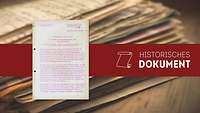 Maschinenschriftliches Dokument als Teaserbild