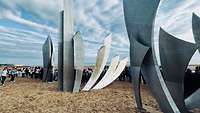 Denkmal am Invasionsstrand in Frankreich