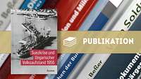 Collage aus Cover Heinemann, Suezkrise und Bücherreihe im Hintergrund